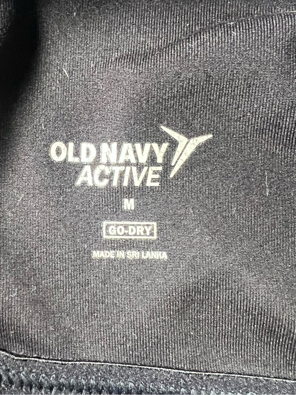 Old Navy Active Go-Dry Camo Sports Bra Medium Strappy Racerback Gray Black - Picture 4 of 7